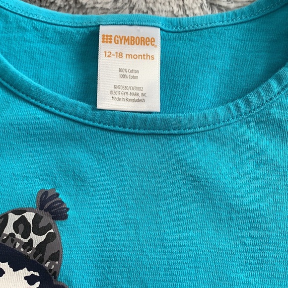 Gymboree Blue Ski Girl Penguin Top 12-18M EUC - Picture 6 of 10